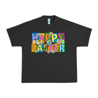 Pigment Black happy easter with eggs Urban Heavy Tee - Neo Western