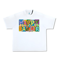 White happy easter with eggs Urban Heavy Tee - Neo Western
