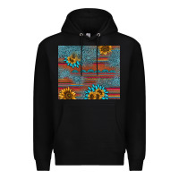 Black sunflower gemstone serape tumbler Premium Hoodie - AdoDesignShop