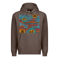Coffee sunflower gemstone serape tumbler Premium Hoodie - AdoDesignShop