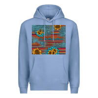 Colony Blue sunflower gemstone serape tumbler Premium Hoodie - AdoDesignShop