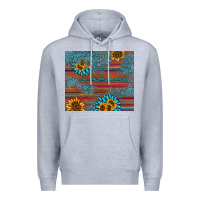 Heather Grey sunflower gemstone serape tumbler Premium Hoodie - AdoDesignShop