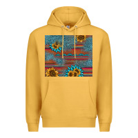 Mustard sunflower gemstone serape tumbler Premium Hoodie - AdoDesignShop