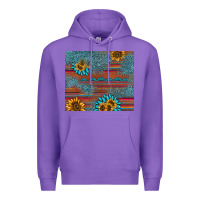 Purple sunflower gemstone serape tumbler Premium Hoodie - AdoDesignShop