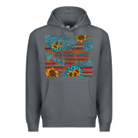 Rock sunflower gemstone serape tumbler Premium Hoodie - AdoDesignShop