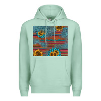 Seafoam sunflower gemstone serape tumbler Premium Hoodie - AdoDesignShop
