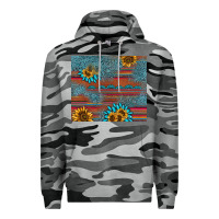 Slate Camo sunflower gemstone serape tumbler Premium Hoodie - AdoDesignShop