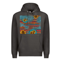 Smoke sunflower gemstone serape tumbler Premium Hoodie - AdoDesignShop