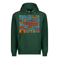 Sports Green sunflower gemstone serape tumbler Premium Hoodie - AdoDesignShop