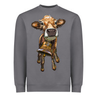 Storm heifer cow with cow bell Heavyweight Sweatshirt - RanaPortraitStore