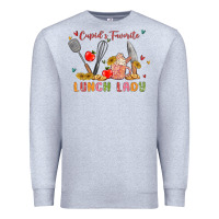 Heather Grey cupids favorite lunch lady Premium Sweatshirt - MaliasSmallBusiness