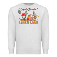 Oatmeal Heather cupids favorite lunch lady Premium Sweatshirt - MaliasSmallBusiness