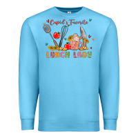 Ocean Blue cupids favorite lunch lady Premium Sweatshirt - MaliasSmallBusiness