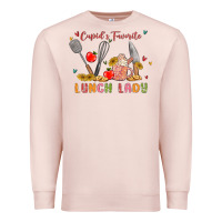 Pale Pink cupids favorite lunch lady Premium Sweatshirt - MaliasSmallBusiness