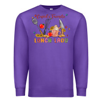Purple cupids favorite lunch lady Premium Sweatshirt - MaliasSmallBusiness