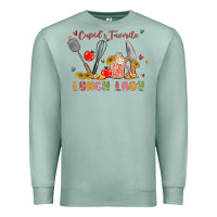 Seafoam cupids favorite lunch lady Premium Sweatshirt - MaliasSmallBusiness