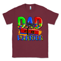 Burgundy dad of a warrior Classic Tee - AdoDesignShop
