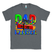 Charcoal Heather dad of a warrior Classic Tee - AdoDesignShop