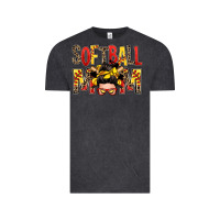 Vintage Black softball mom messy bun Vintage Tee - Zillion Design Studio