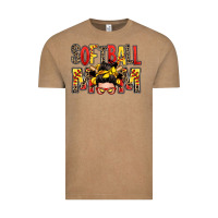 Vintage Coffee softball mom messy bun Vintage Tee - Zillion Design Studio