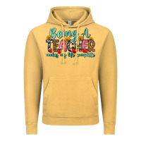 Vintage Mustard being a teacher makes my life complete Vintage Hoodie - Zillion Design Studio