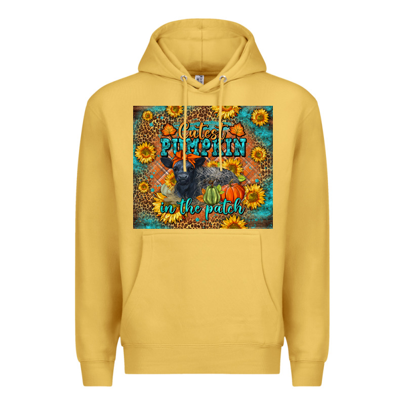 Fall Cutest Pumpkin In The Patch Cute Cow Tumbler Premium Hoodie by LillyAllenDesigns | Teevron