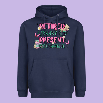 Retired Library Kid Present Bookish Girlie Heavyweight Hoodie Designed By Maliassmallbusiness
