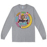 Heather Grey happy 100 days of school Long Sleeve Tee - Artiststas