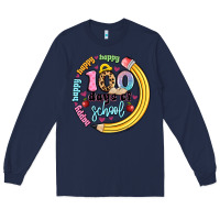Navy happy 100 days of school Long Sleeve Tee - Artiststas