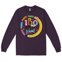 Plum happy 100 days of school Long Sleeve Tee - Artiststas