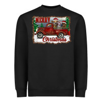 Black christmas truck with cows Heavyweight Sweatshirt - RanaPortraitStore