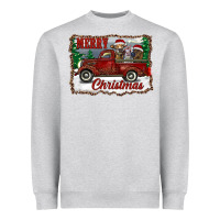 Heather Grey christmas truck with cows Heavyweight Sweatshirt - RanaPortraitStore