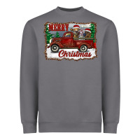 Storm christmas truck with cows Heavyweight Sweatshirt - RanaPortraitStore