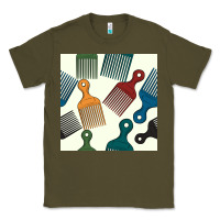 Afro Combs Seamless Patterns Classic Tee | Teevron