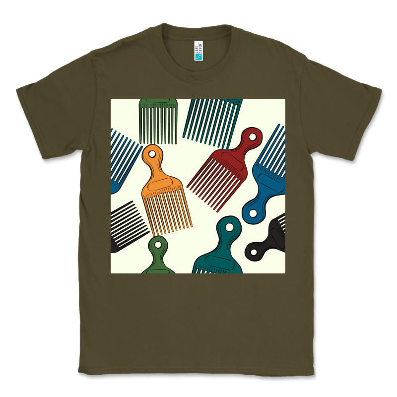 Afro Combs Seamless Patterns Classic Tee by BundleAndBundleShop | Teevron