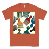 Copper afro combs seamless patterns Classic Tee - BundleAndBundleShop