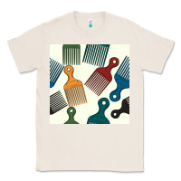 Natural afro combs seamless patterns Classic Tee - BundleAndBundleShop