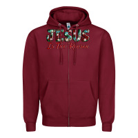 Burgundy jesus is the reason Zipper Hoodie - AdoDesignShop