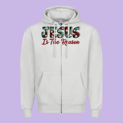 Jesus Is The Reason Zipper Hoodie Designed By Adodesignshop