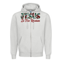 Dove Grey jesus is the reason Zipper Hoodie - AdoDesignShop