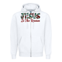 White jesus is the reason Zipper Hoodie - AdoDesignShop