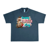 Midnight Navy Happy Easter Day rodeo Easter Day Urban Heavy Tee - CowGirlArtShop