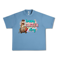 Pebble Blue Happy Easter Day rodeo Easter Day Urban Heavy Tee - CowGirlArtShop
