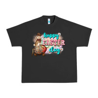 Pigment Black Happy Easter Day rodeo Easter Day Urban Heavy Tee - CowGirlArtShop