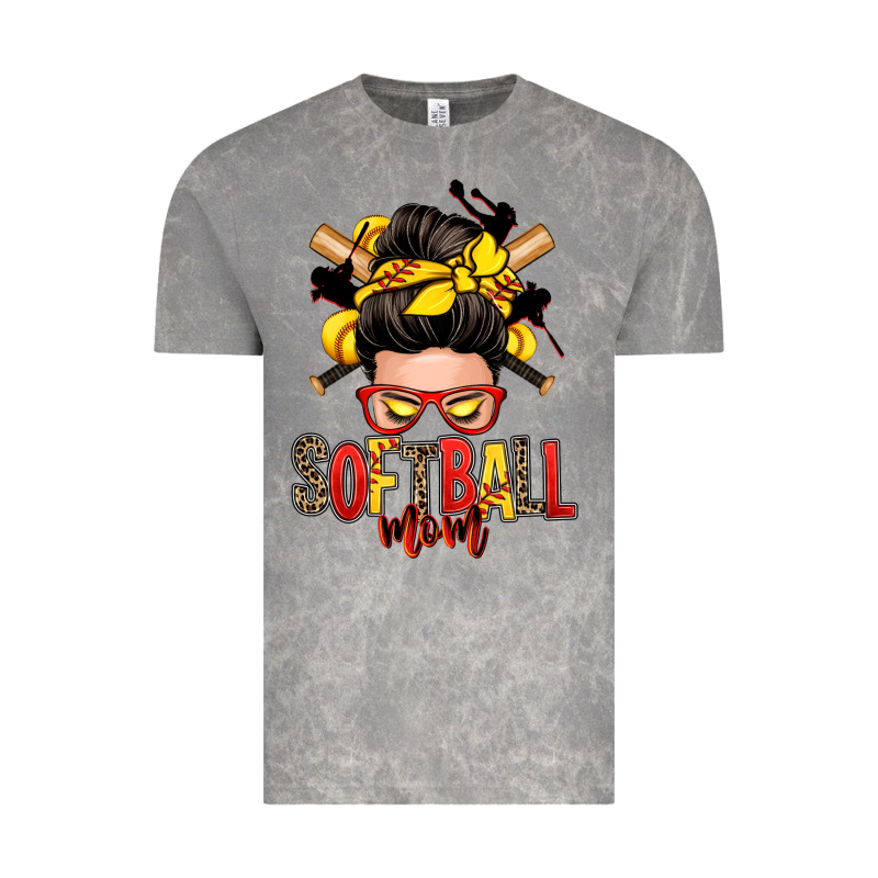 Softball Mom Messy Bun Vintage Tee by Zillion Design Studio | Teevron