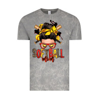 Cloud Rock softball mom messy bun Vintage Tee - Zillion Design Studio