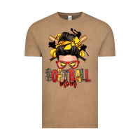 Vintage Coffee softball mom messy bun Vintage Tee - Zillion Design Studio