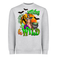 Heather Grey witchy and wild Heavyweight Sweatshirt - Zillion Design Studio