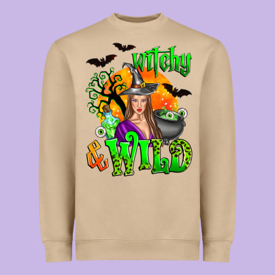 Witchy And Wild Heavyweight Sweatshirt Designed By Zillion Design Studio