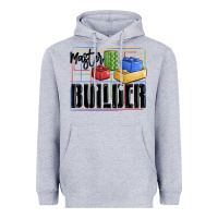 Heather Grey master builder Heavyweight Hoodie - MaliasSmallBusiness